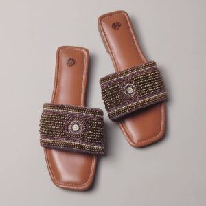 Sandals - Embellished Slider Sandals SL010