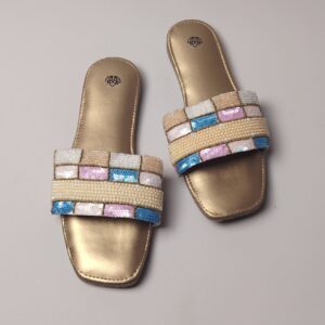 Sandals - Embellished Slider Sandals SL012
