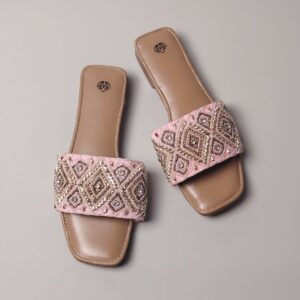 Sandals - Embellished Slider Sandals SL015
