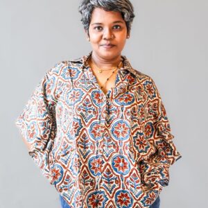 Multi-Color Handblock Print Kaftan Shirt